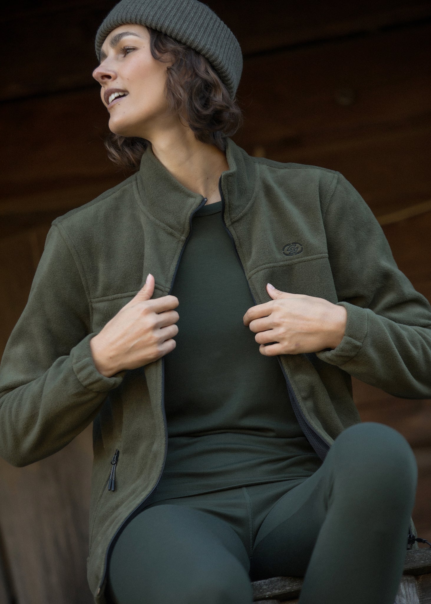 Namaldi Women's Thermal Shirt in Khaki.