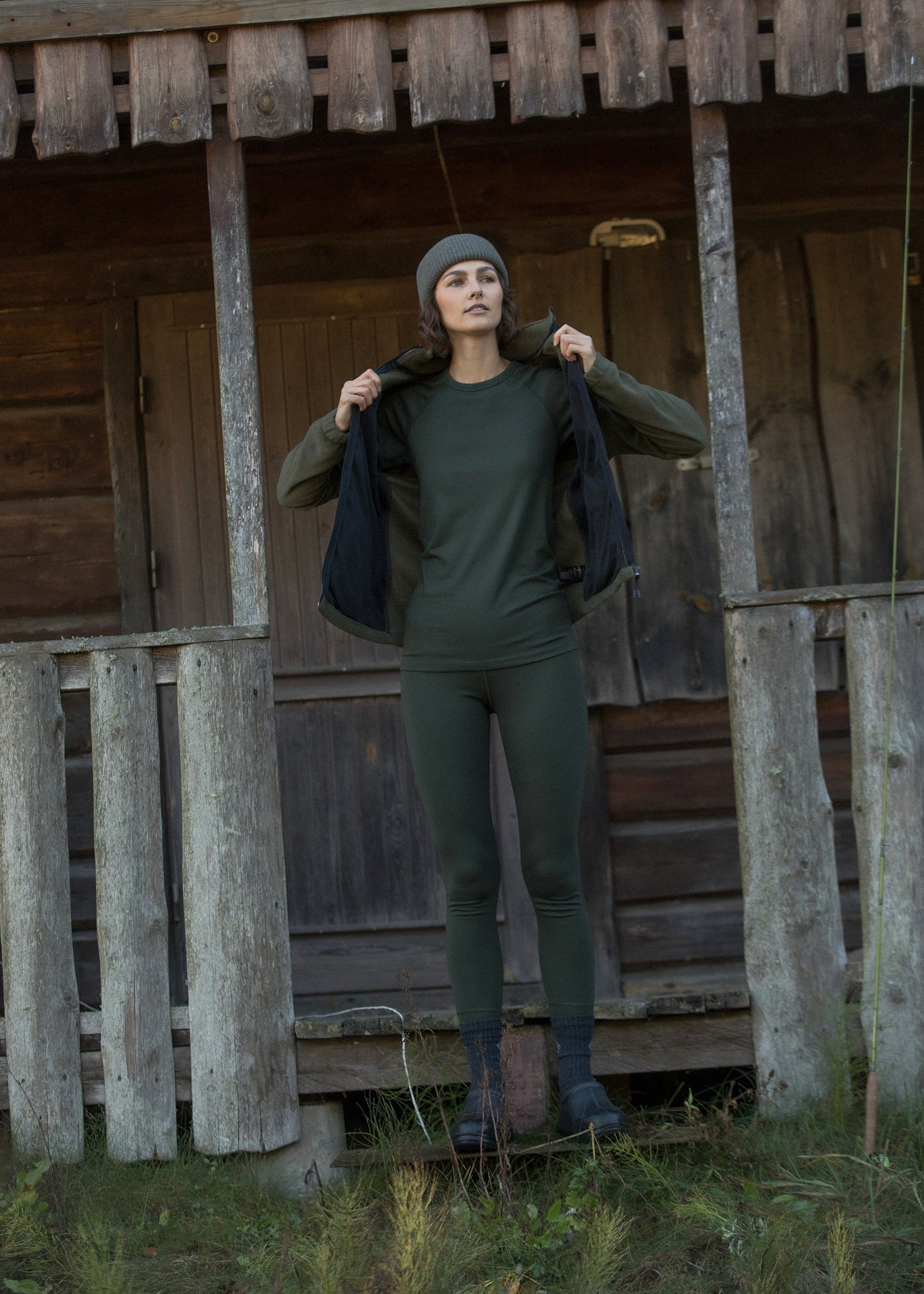 Namaldi Women's Thermal Set in Khaki.