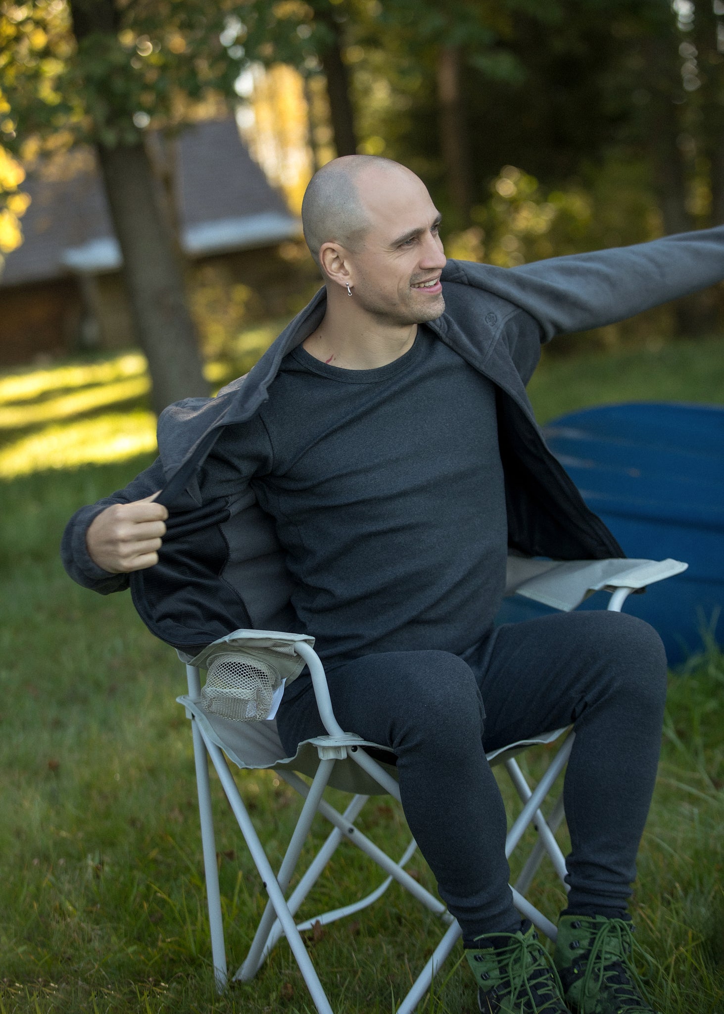 Shooter Men's Fleece Jacket in Grey.