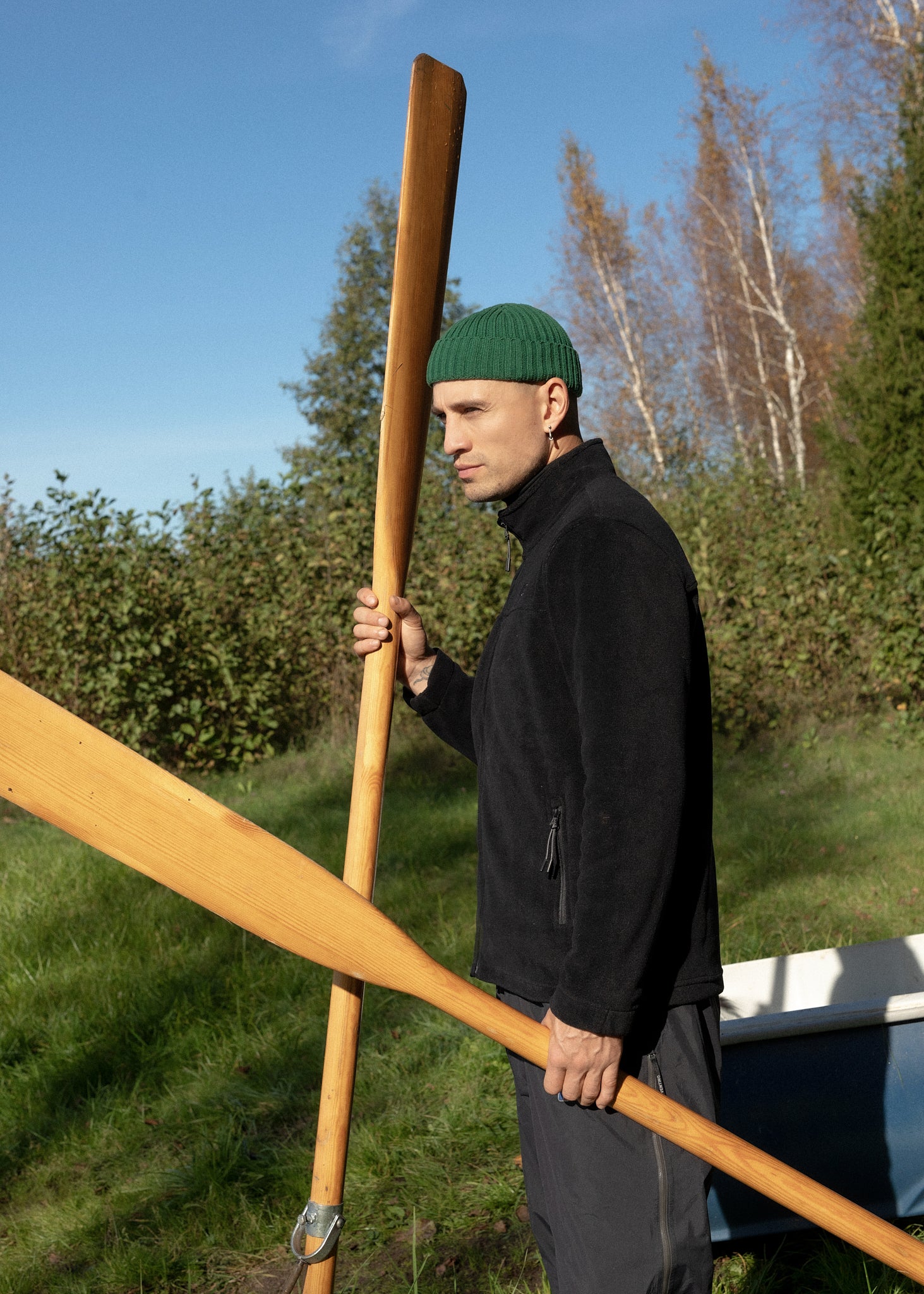 Shooter Men's Fleece Jacket in Black.