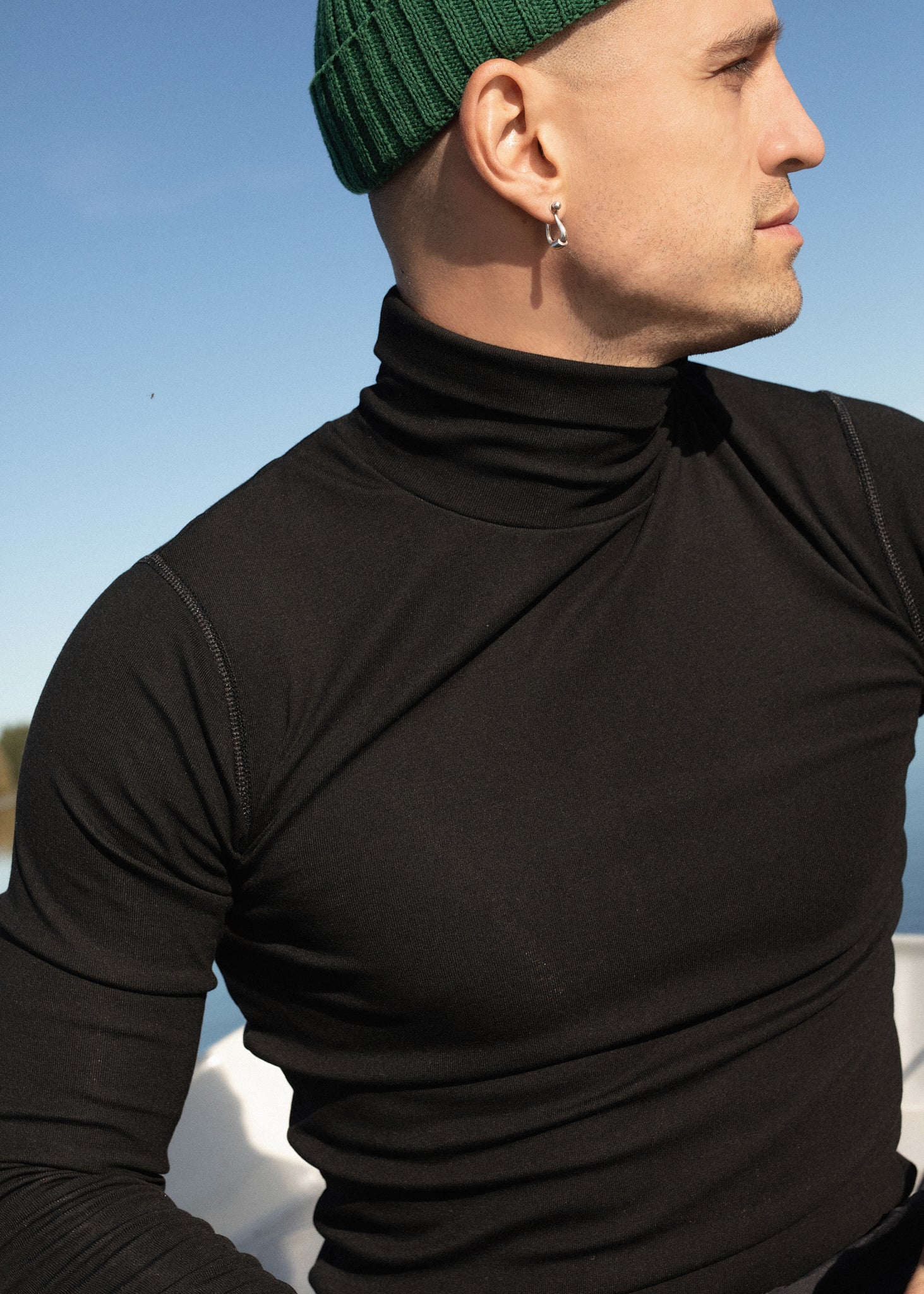 Namaldi+ Men's Thermal Shirt in Black.