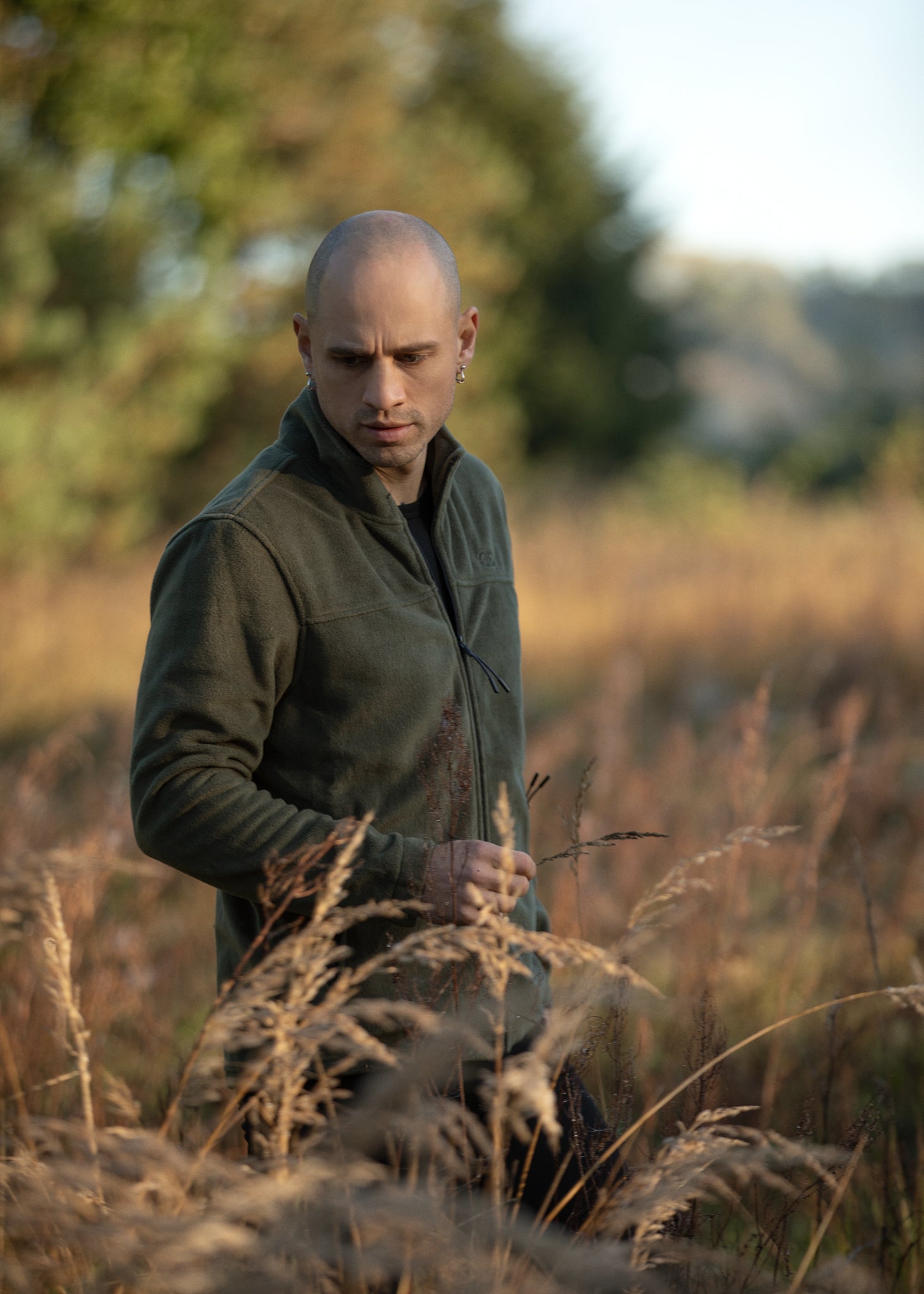 Shooter Men's Fleece Jacket in Khaki.