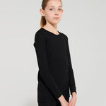 Namaldi Kid's Thermal Shirt in Black.