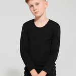 Namaldi Kid's Thermal Shirt in Black.