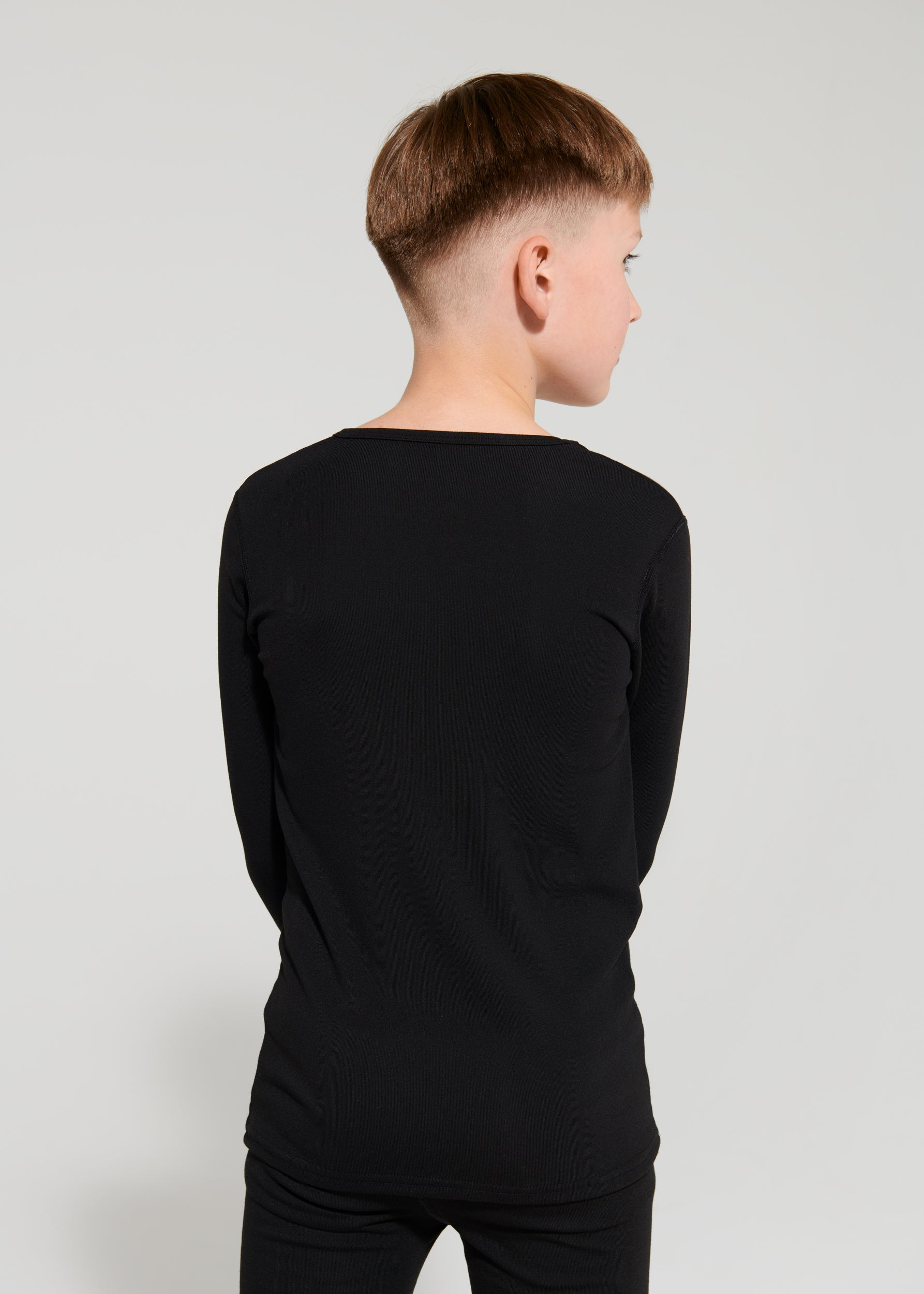 Namaldi Kid's Thermal Shirt in Black.