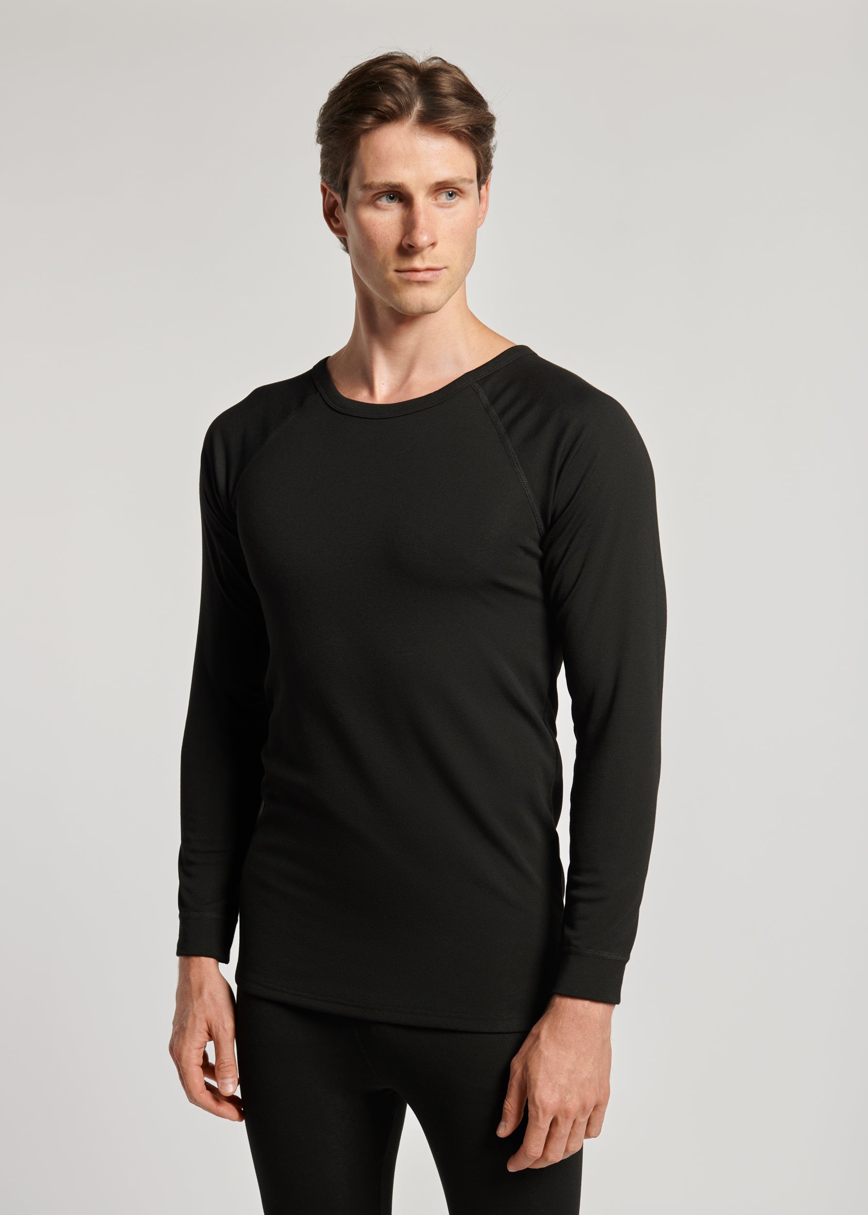 Namaldi Men's Thermal Shirt in Black.