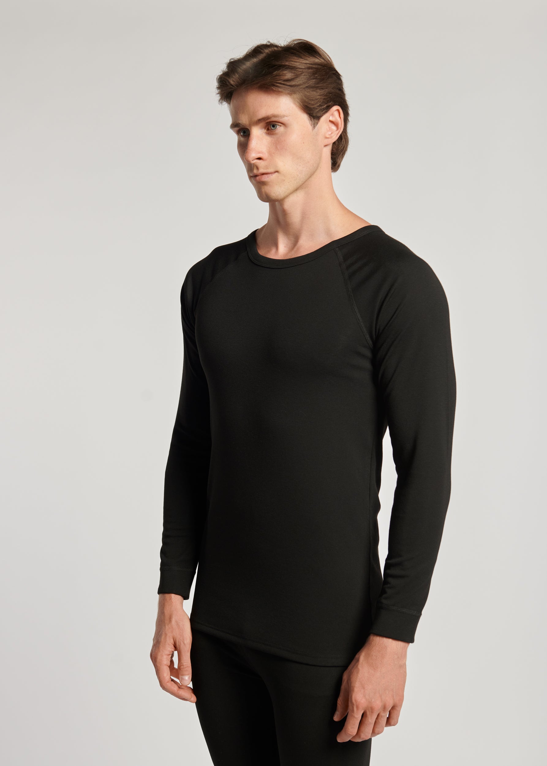 Namaldi Men's Thermal Shirt in Black.