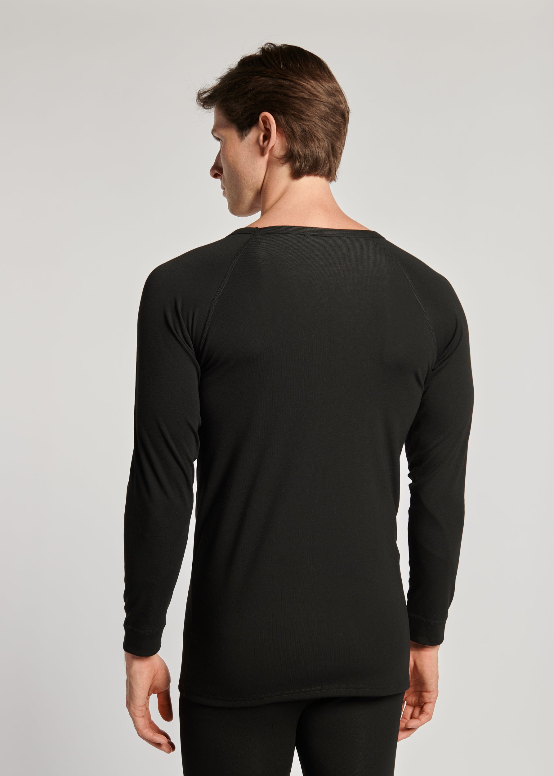 Namaldi Men's Thermal Shirt in Black.