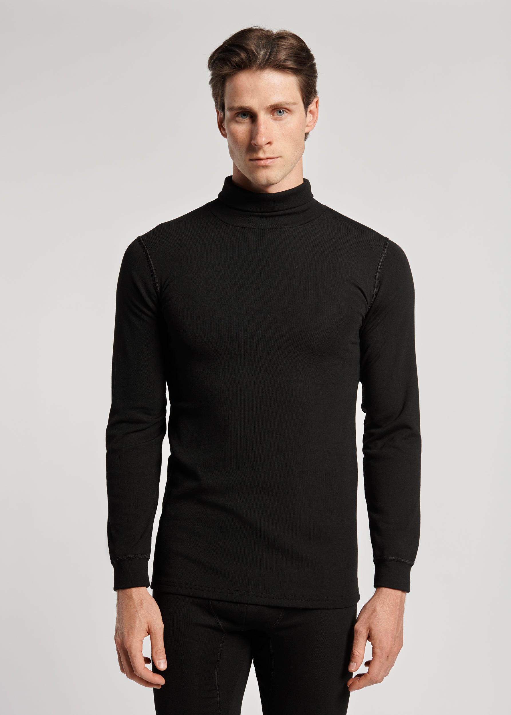 Namaldi+ Men's Thermal Shirt in Black.