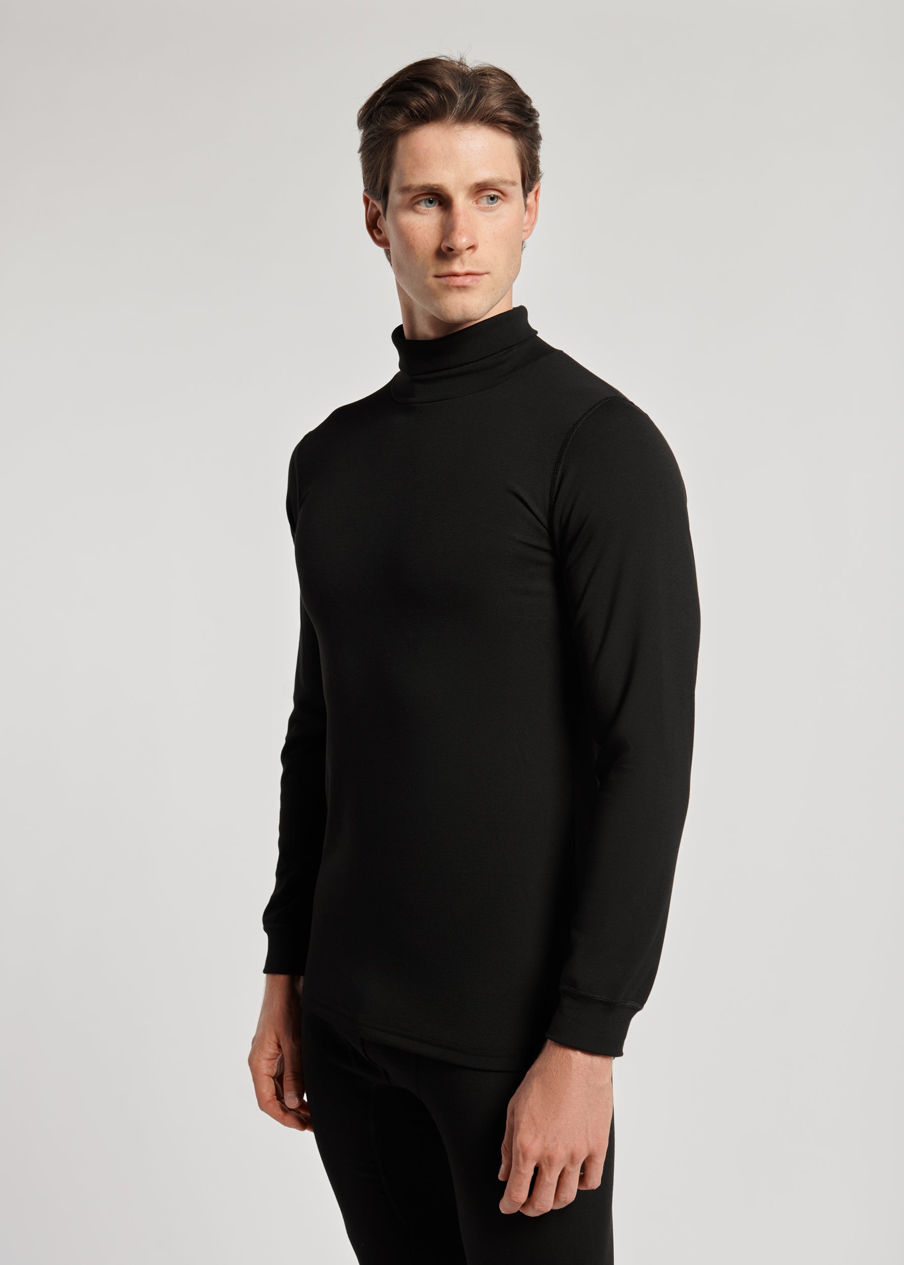 Namaldi+ Men's Thermal Shirt in Black.