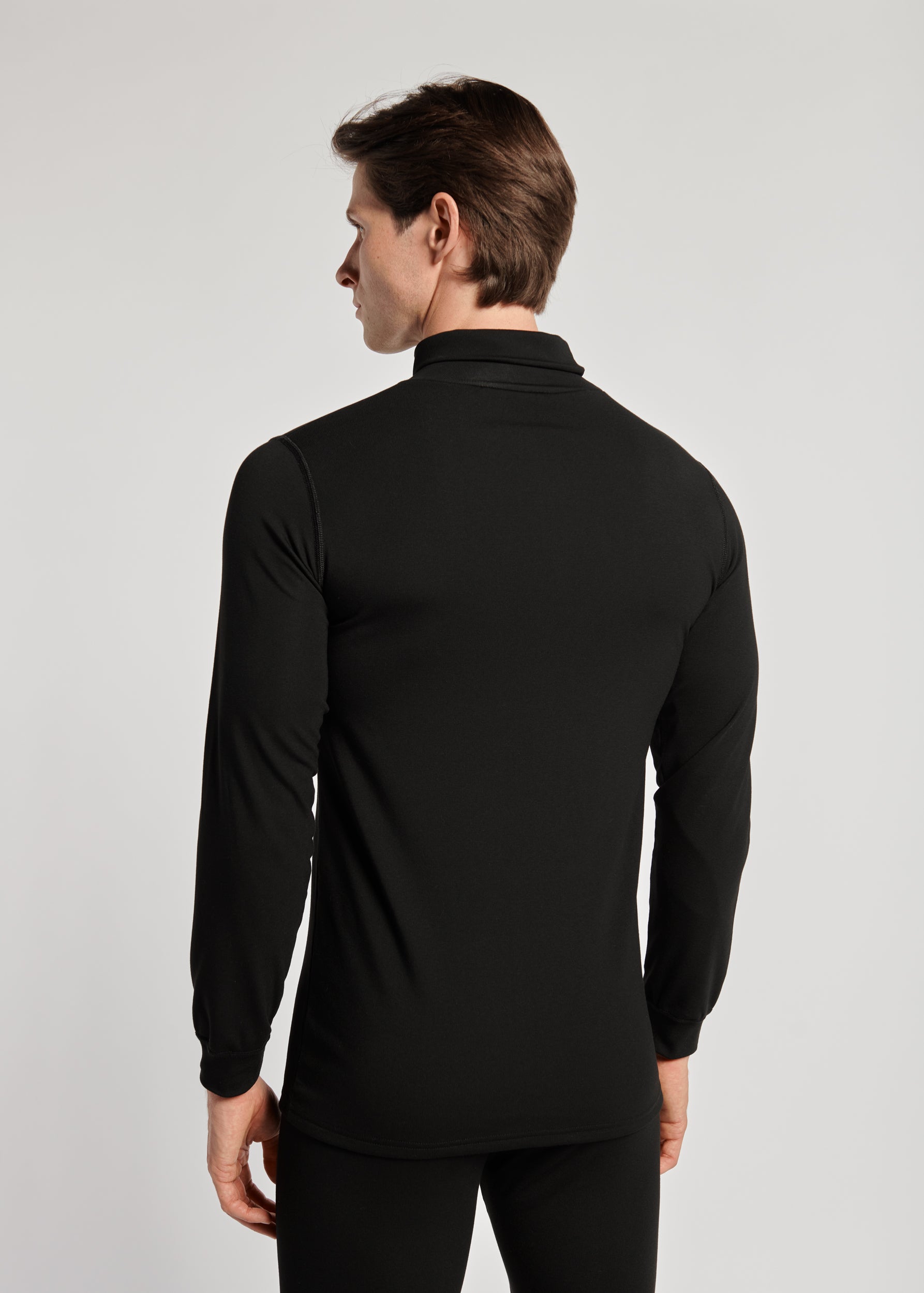 Namaldi+ Men's Thermal Shirt in Black.