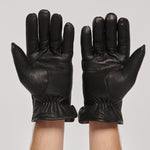 Warmth Men's Leather Gloves with Natural Fur.