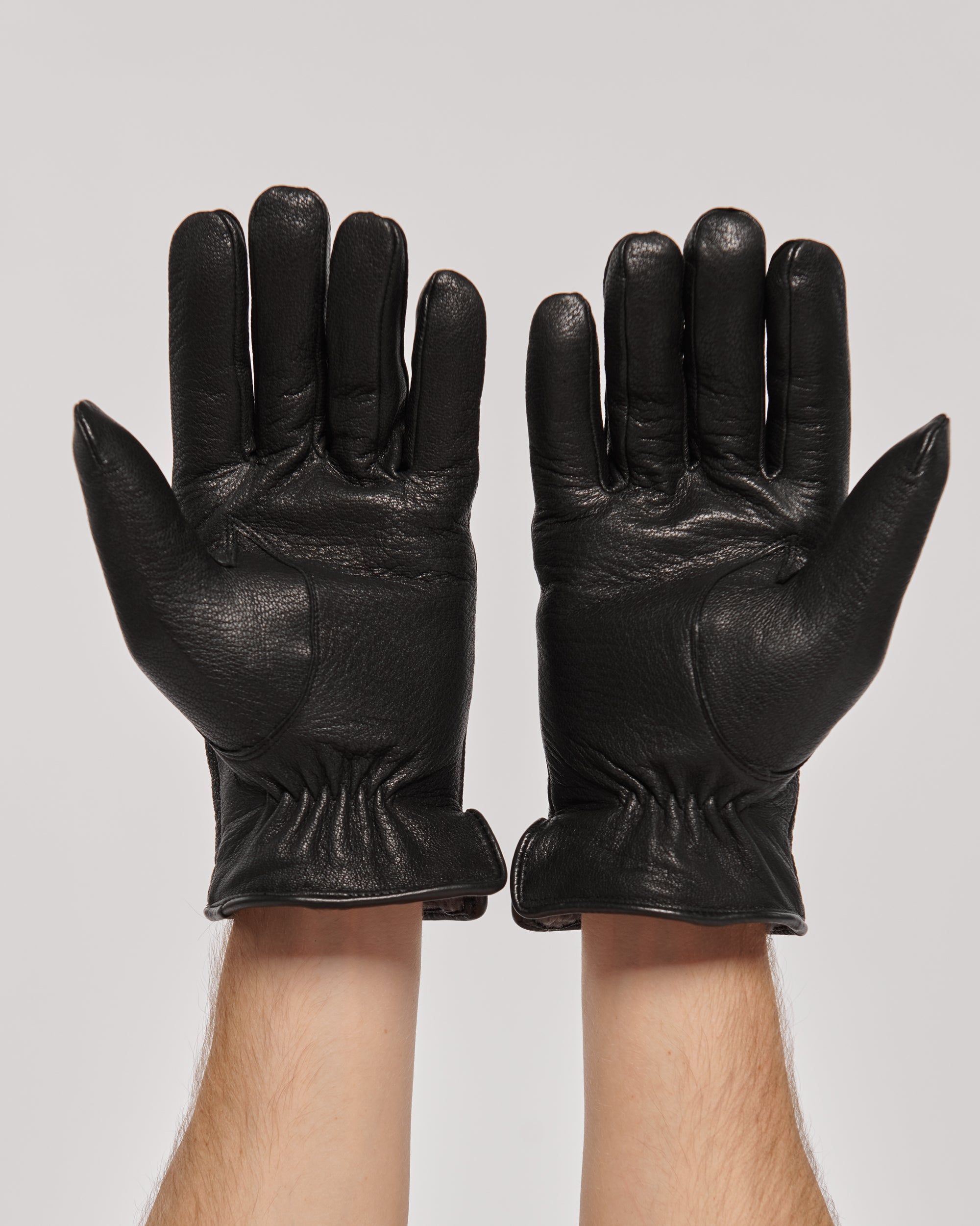 Warmth Men's Leather Gloves with Natural Fur.