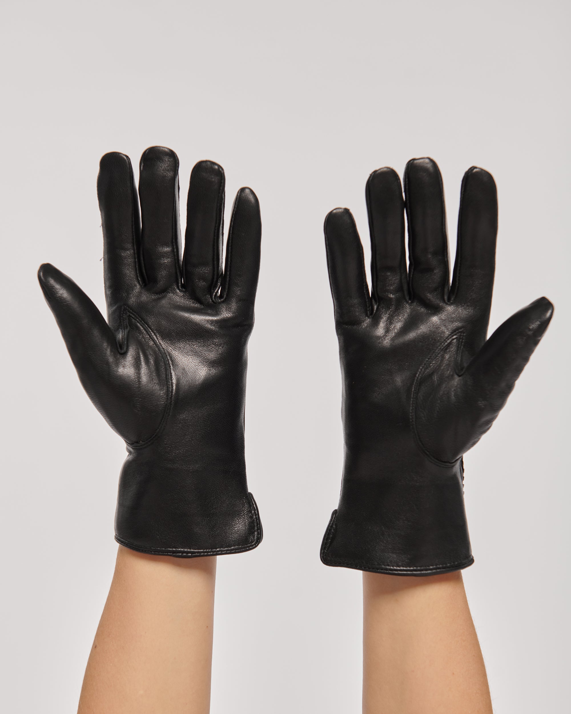 Warmth Women's Leather Gloves with Natural Fur.