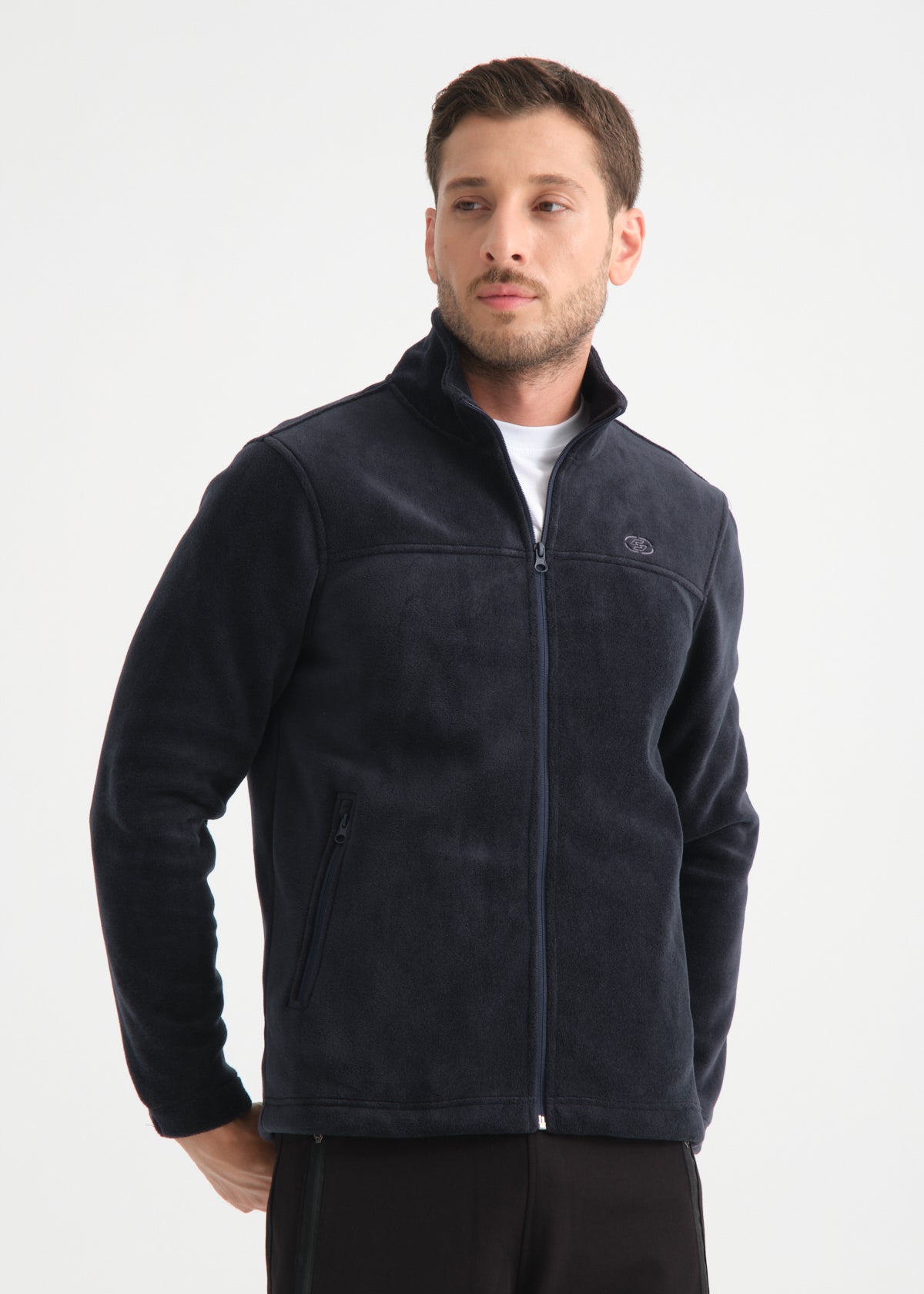 Shooter Men's Fleece Jacket in Blue.
