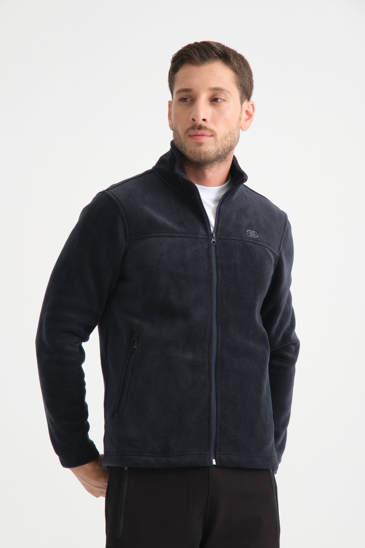 Shooter Men's Fleece Jacket in Blue.