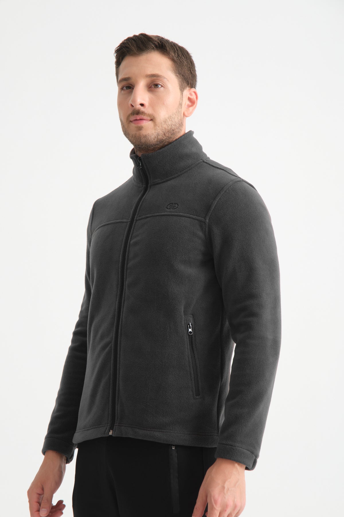 Shooter Men's Fleece Jacket in Grey.
