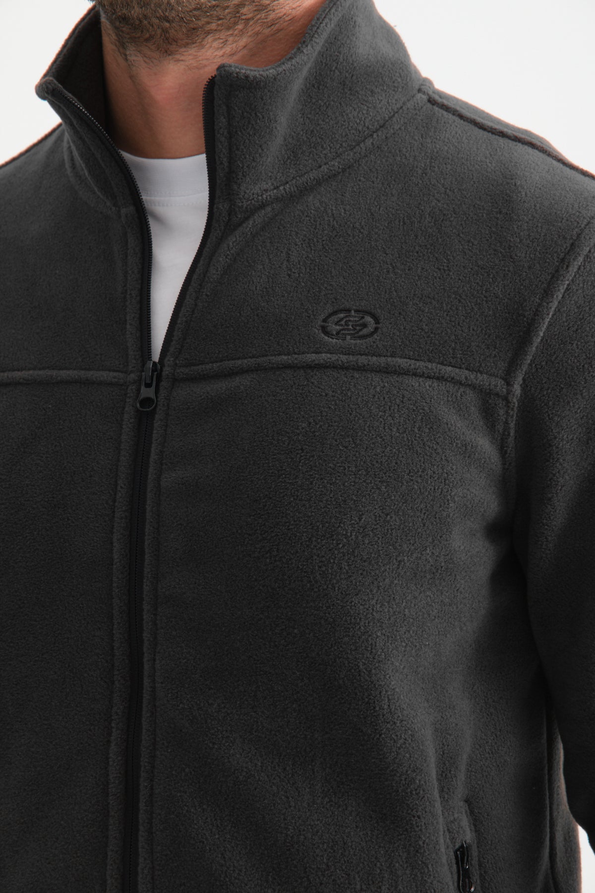 Shooter Men's Fleece Jacket in Grey.