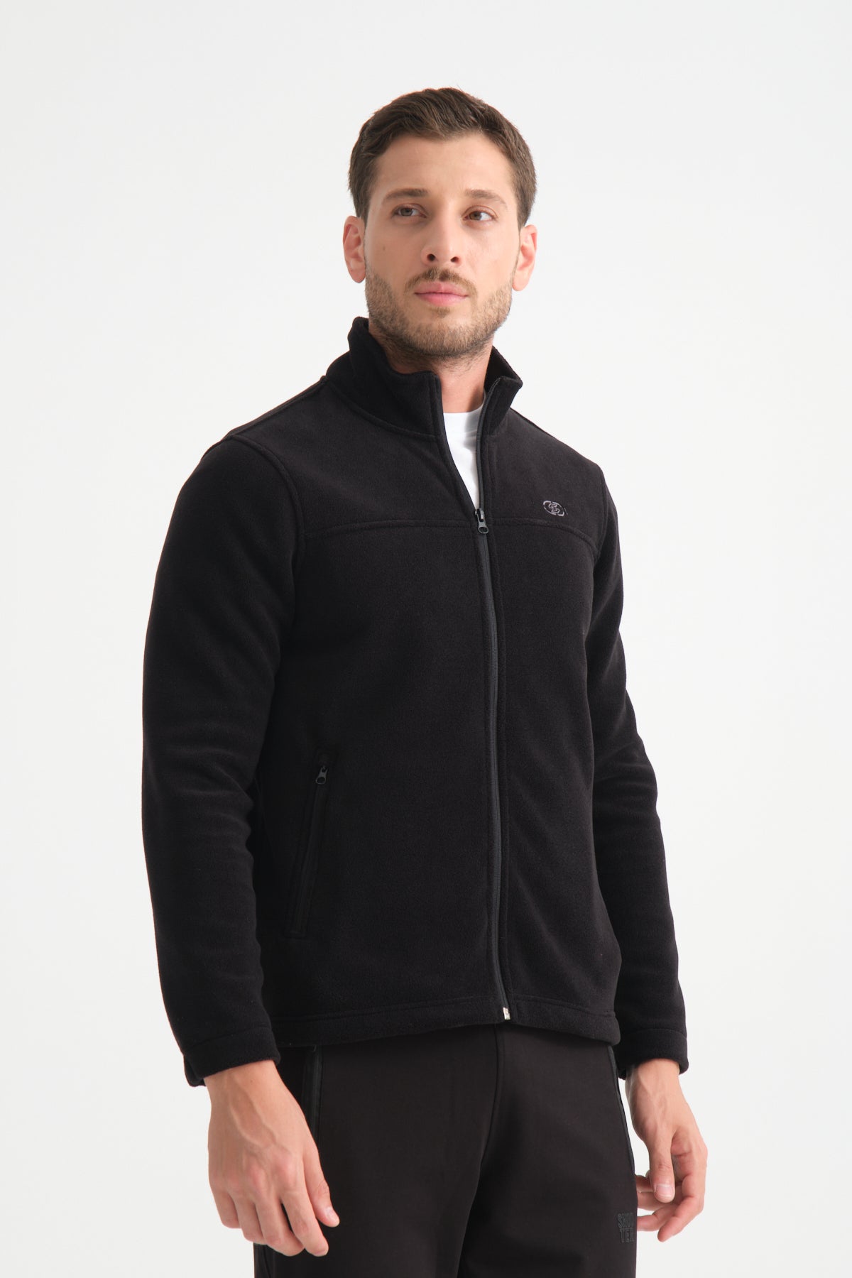 Shooter Men's Fleece Jacket in Black.
