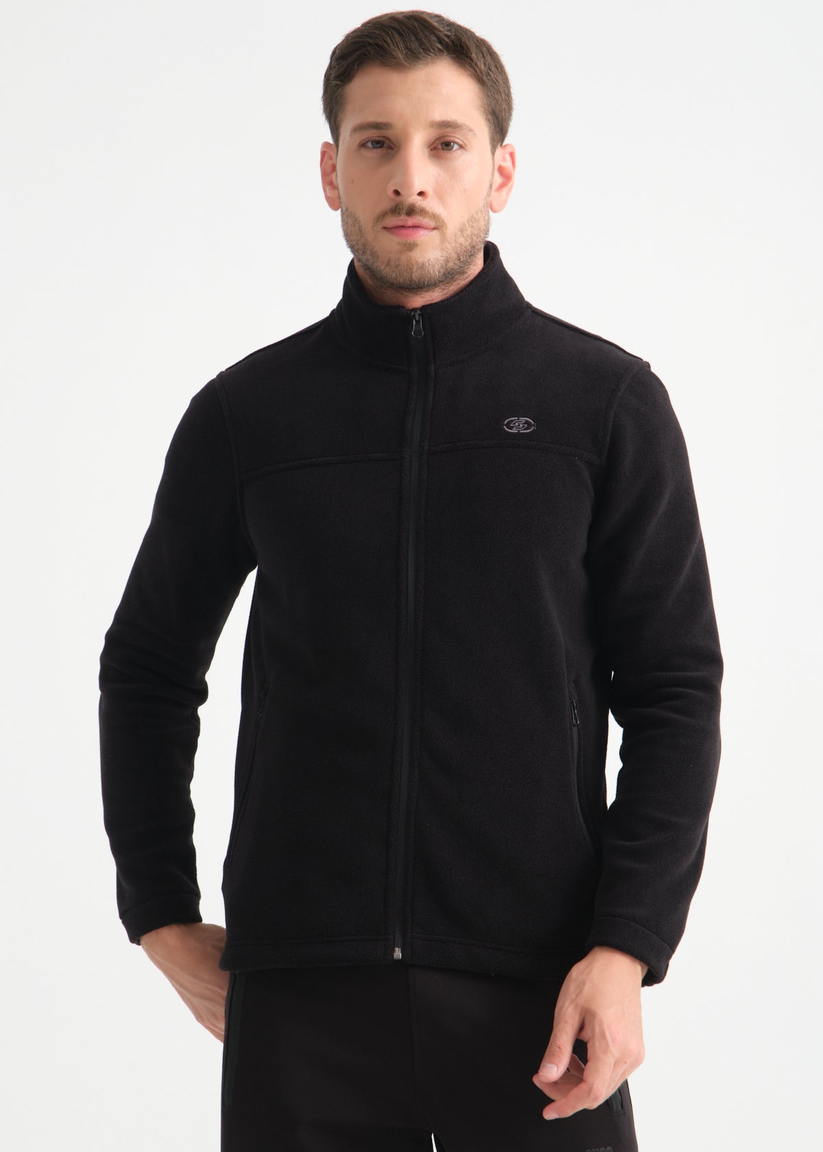 Shooter Men's Fleece Jacket in Black.
