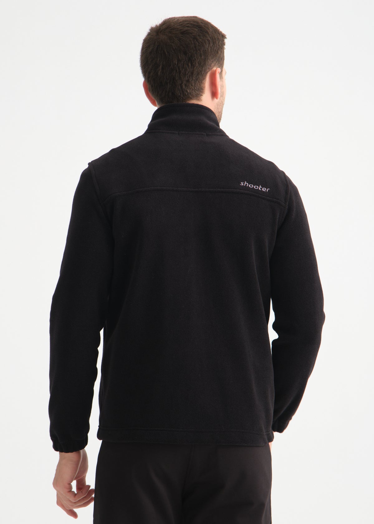 Shooter Men's Fleece Jacket in Black.