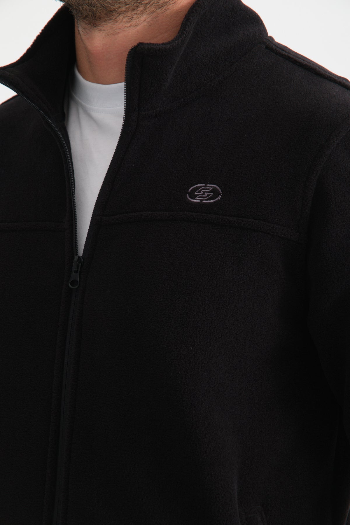 Shooter Men's Fleece Jacket in Black.