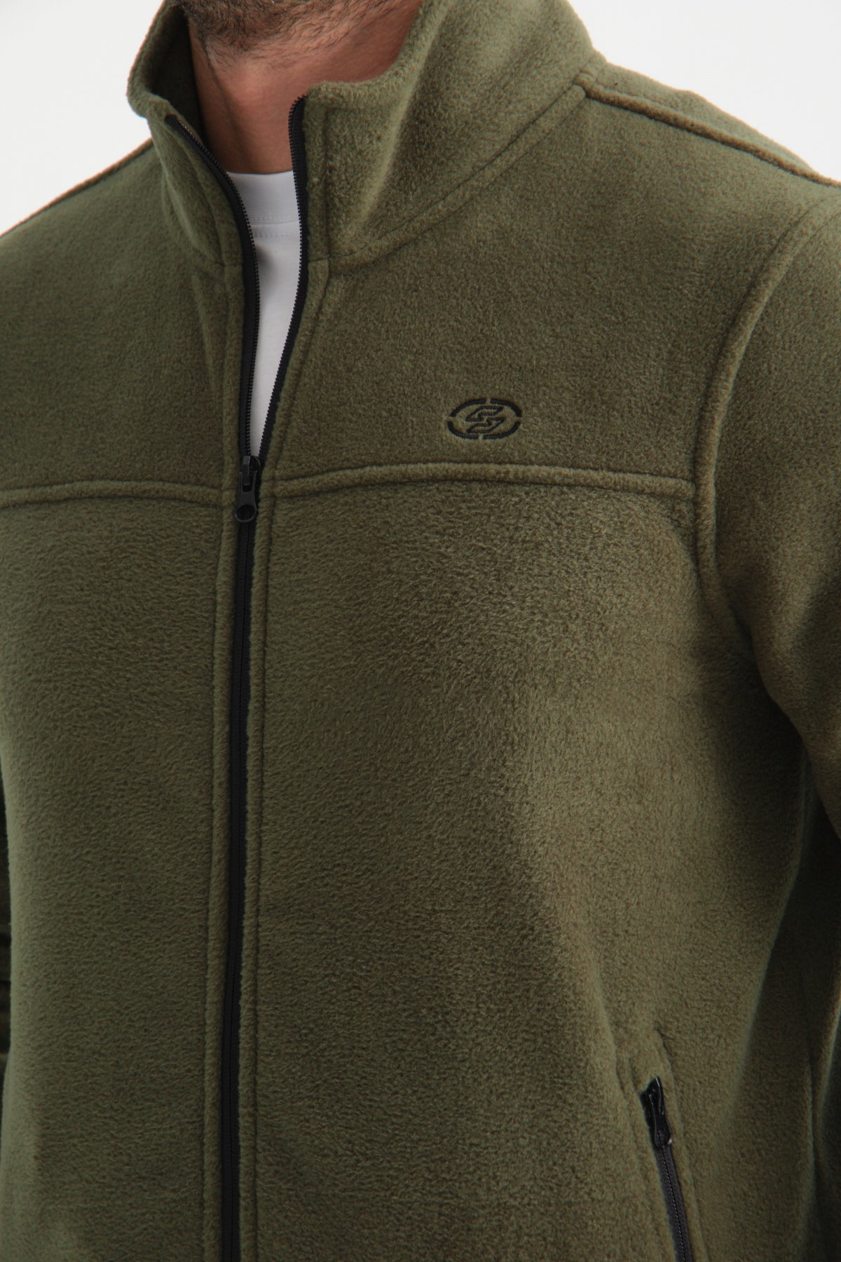 Shooter Men's Fleece Jacket in Khaki.